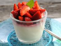 Pannacotta med jordgubbar